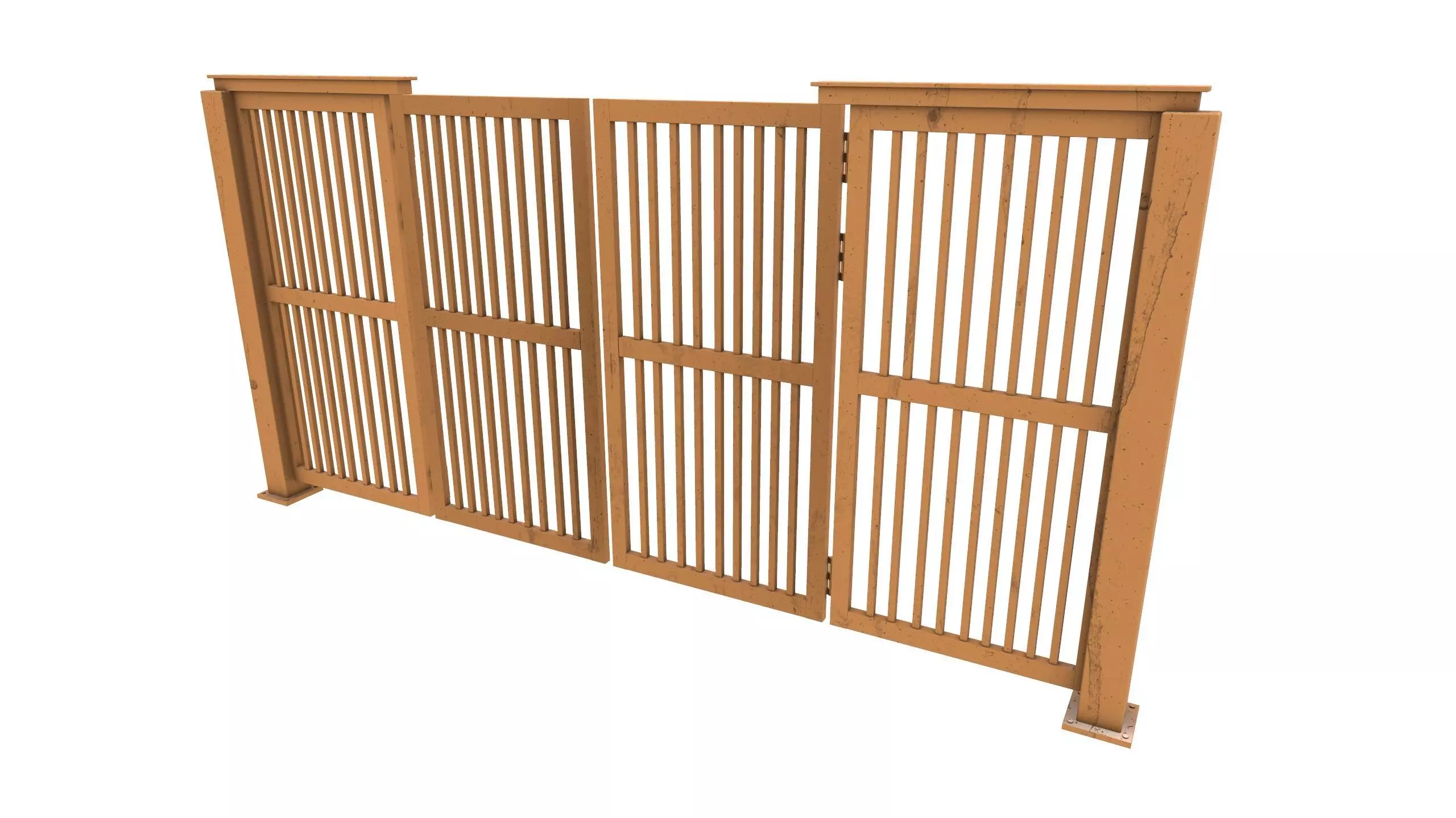 Industrial Metal Gate AR VR PBR Low-poly 3D model_0