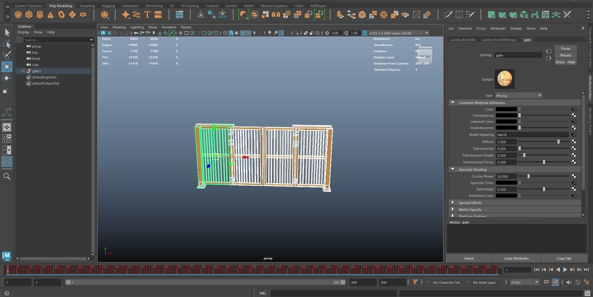 Industrial Metal Gate AR VR PBR Low-poly 3D model_24