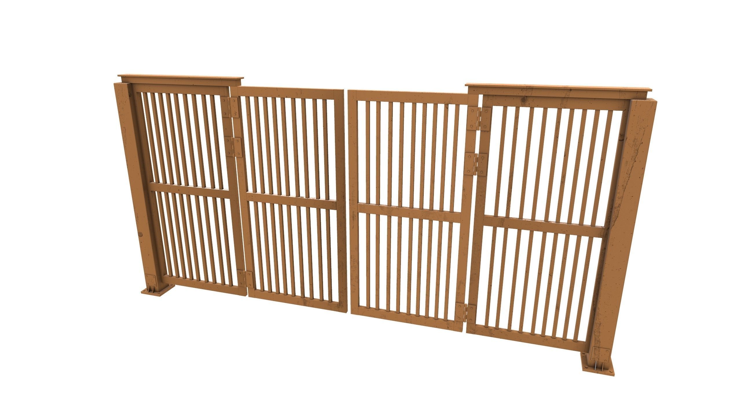 Industrial Metal Gate AR VR PBR Low-poly 3D model_6