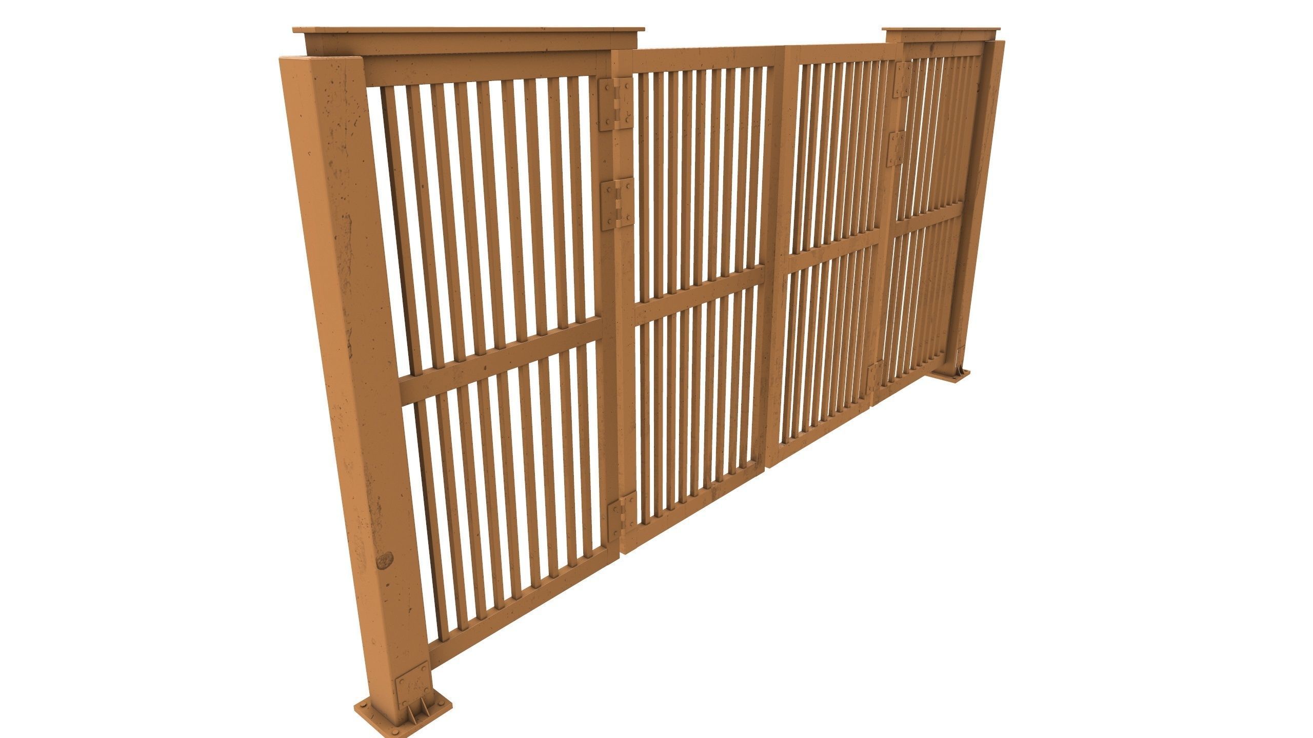 Industrial Metal Gate AR VR PBR Low-poly 3D model_3