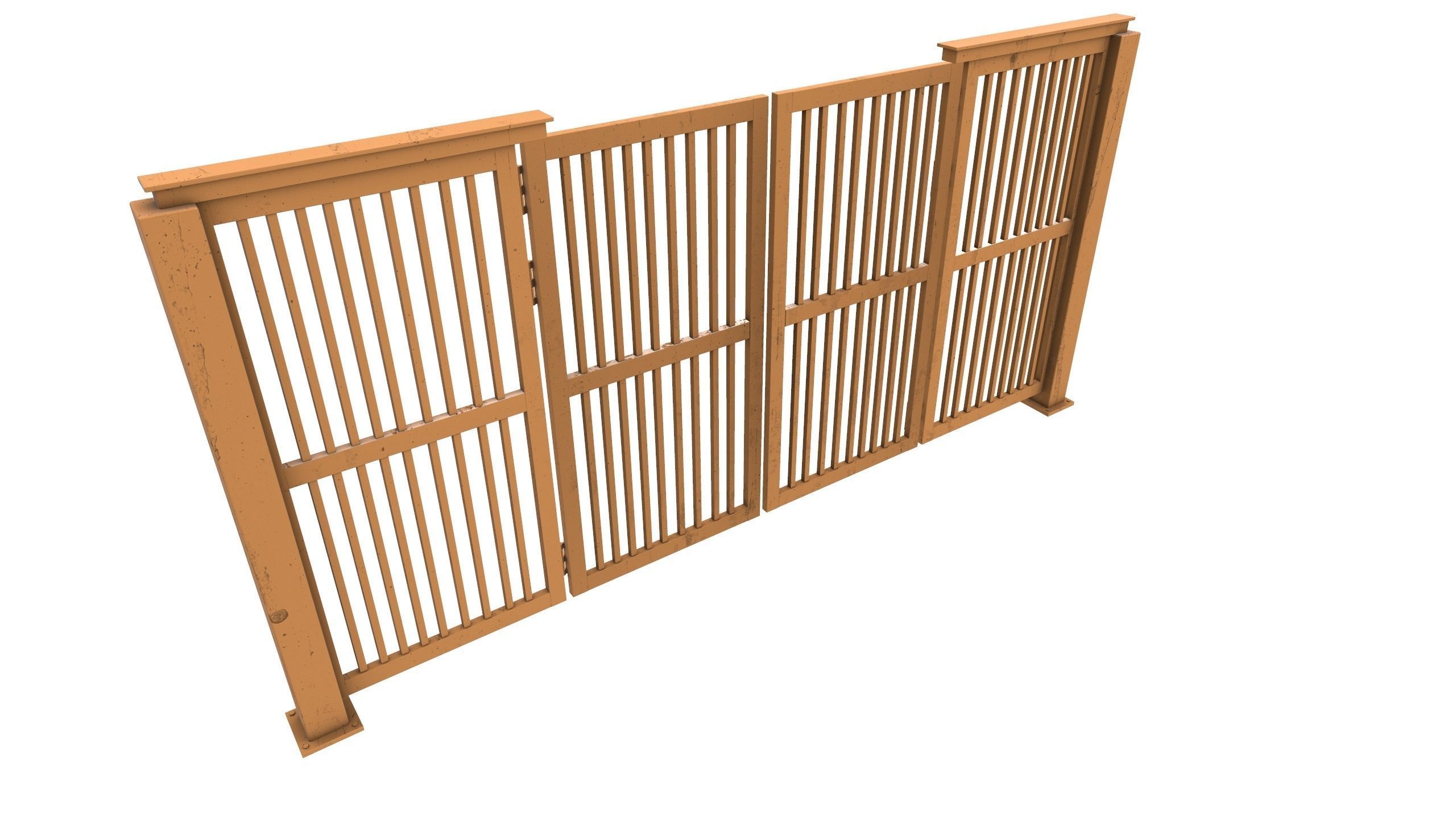 Industrial Metal Gate AR VR PBR Low-poly 3D model_10