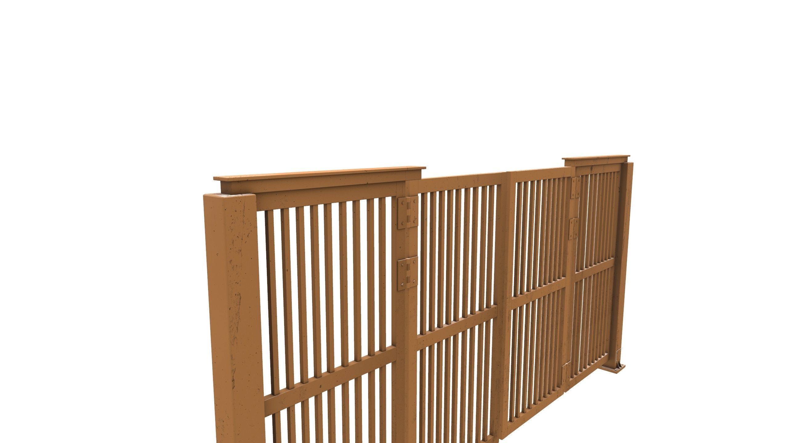 Industrial Metal Gate AR VR PBR Low-poly 3D model_16