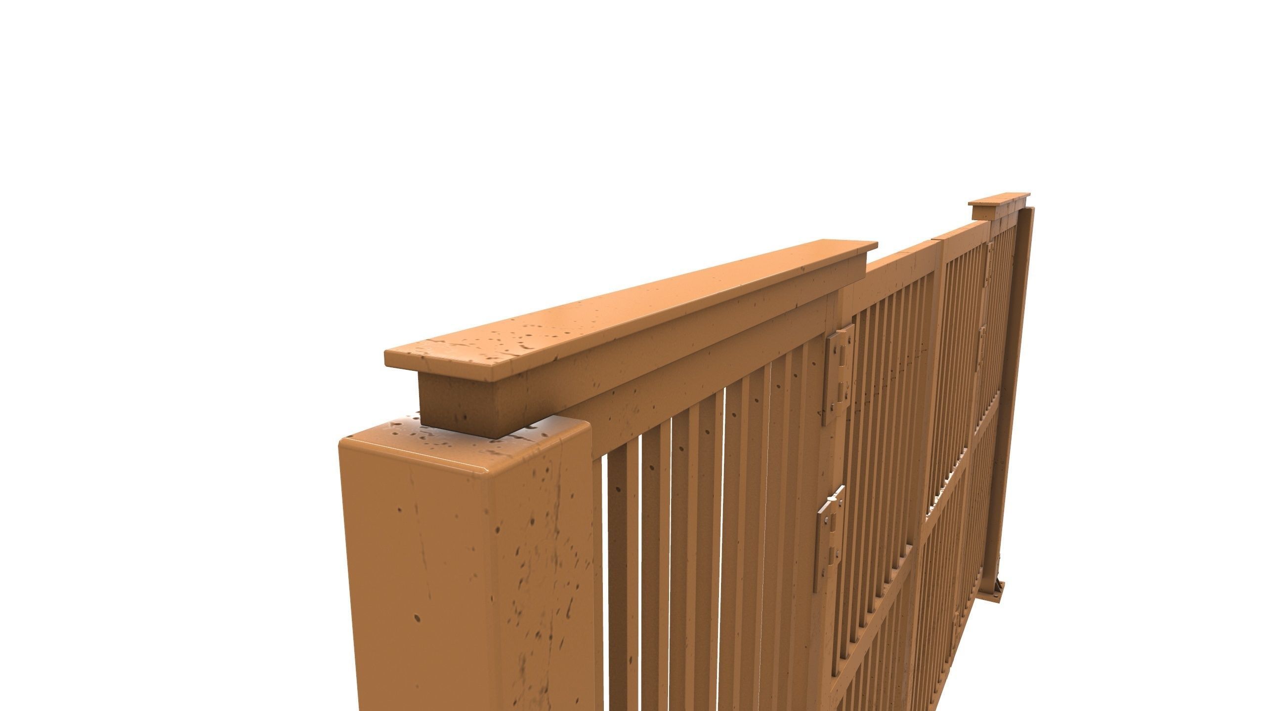 Industrial Metal Gate AR VR PBR Low-poly 3D model_15