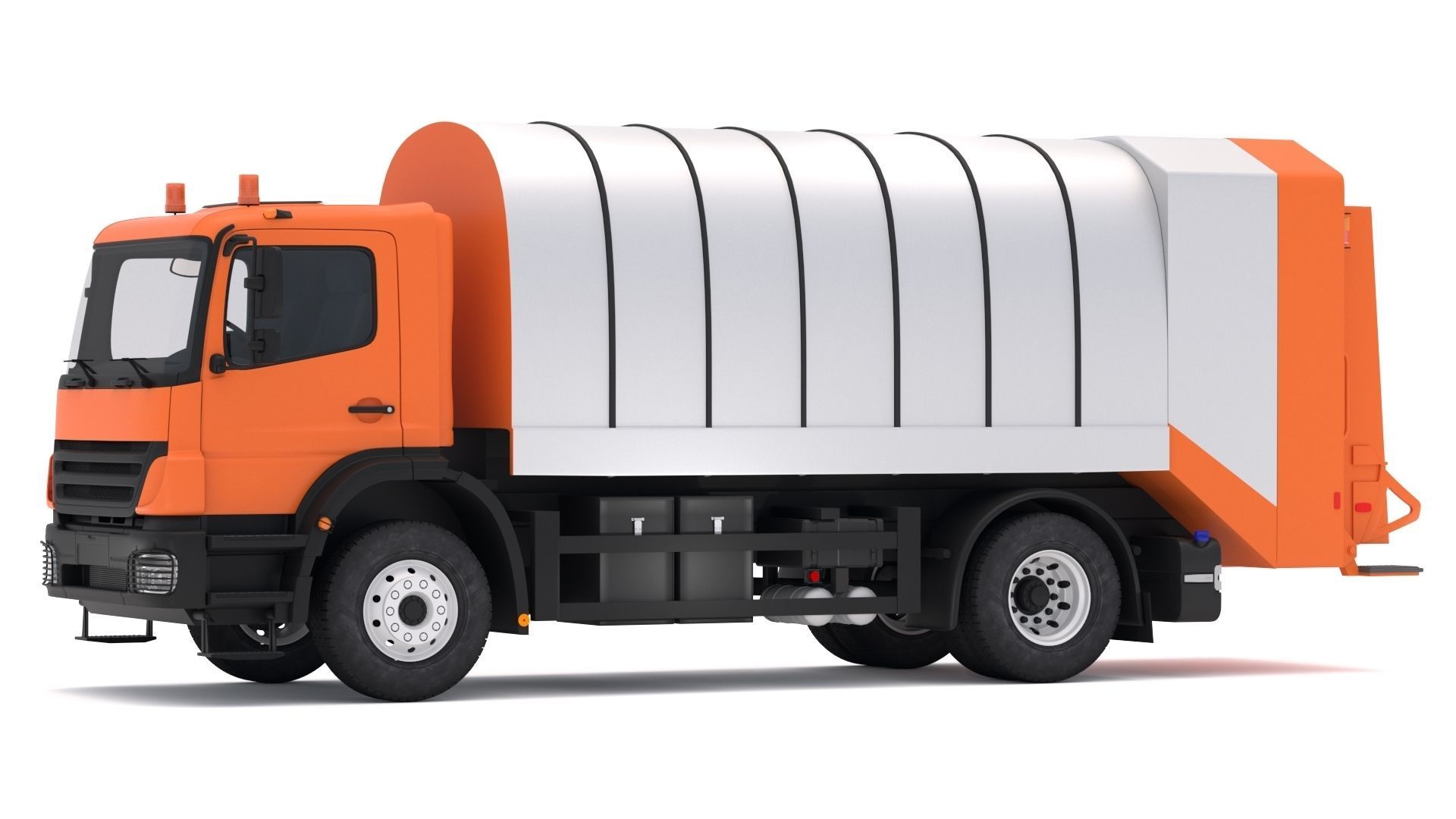Generic Truck Garbage 3D model_6