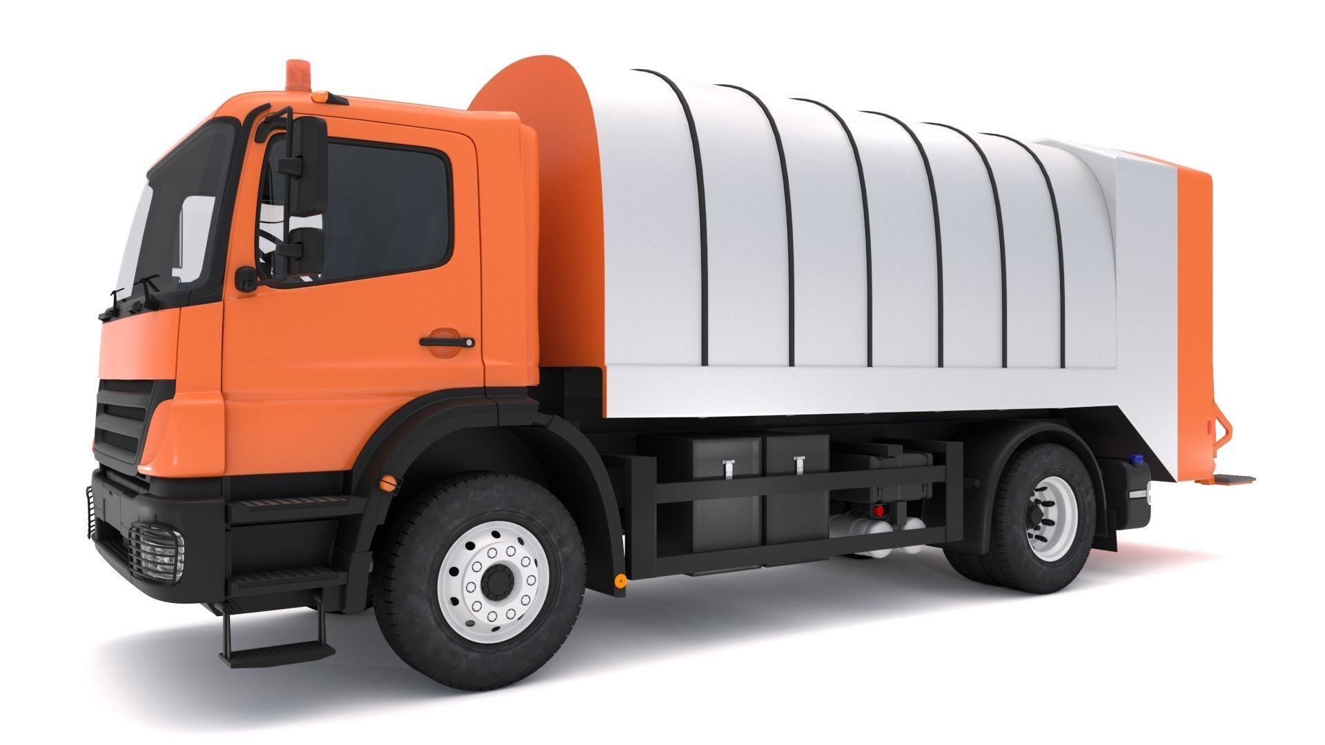 Generic Truck Garbage 3D model_3