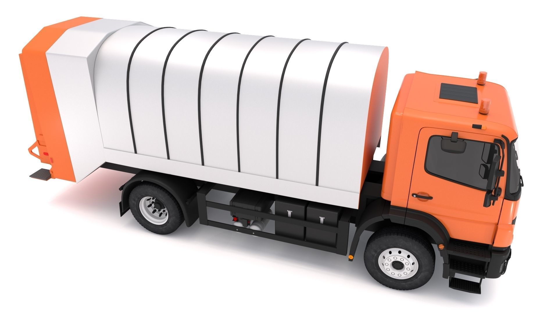 Generic Truck Garbage 3D model_4