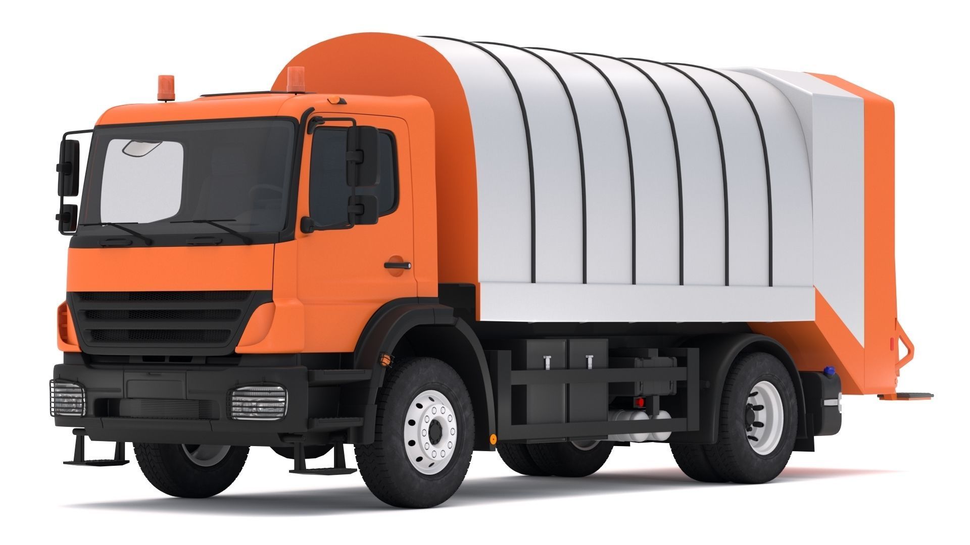 Generic Truck Garbage 3D model_1
