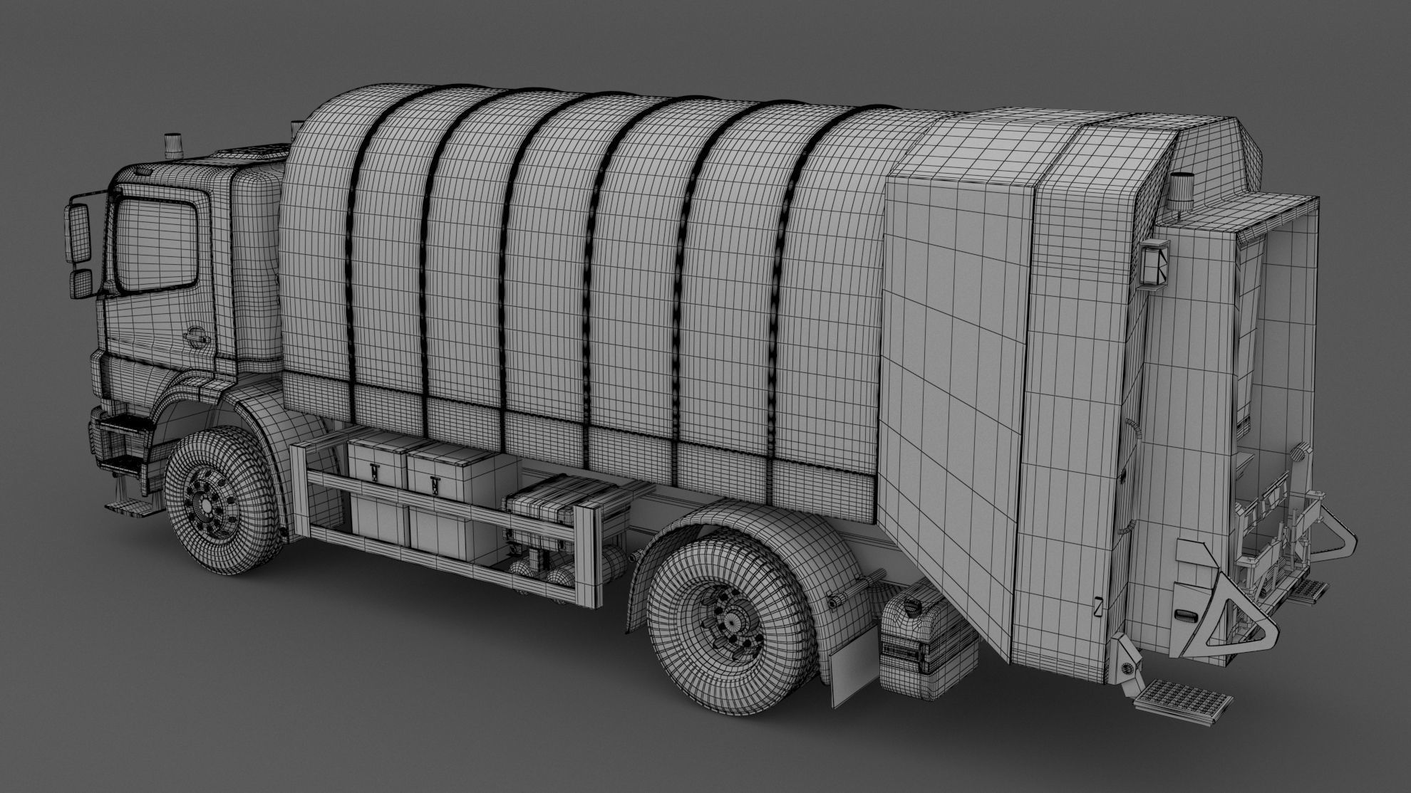 Generic Truck Garbage 3D model_8