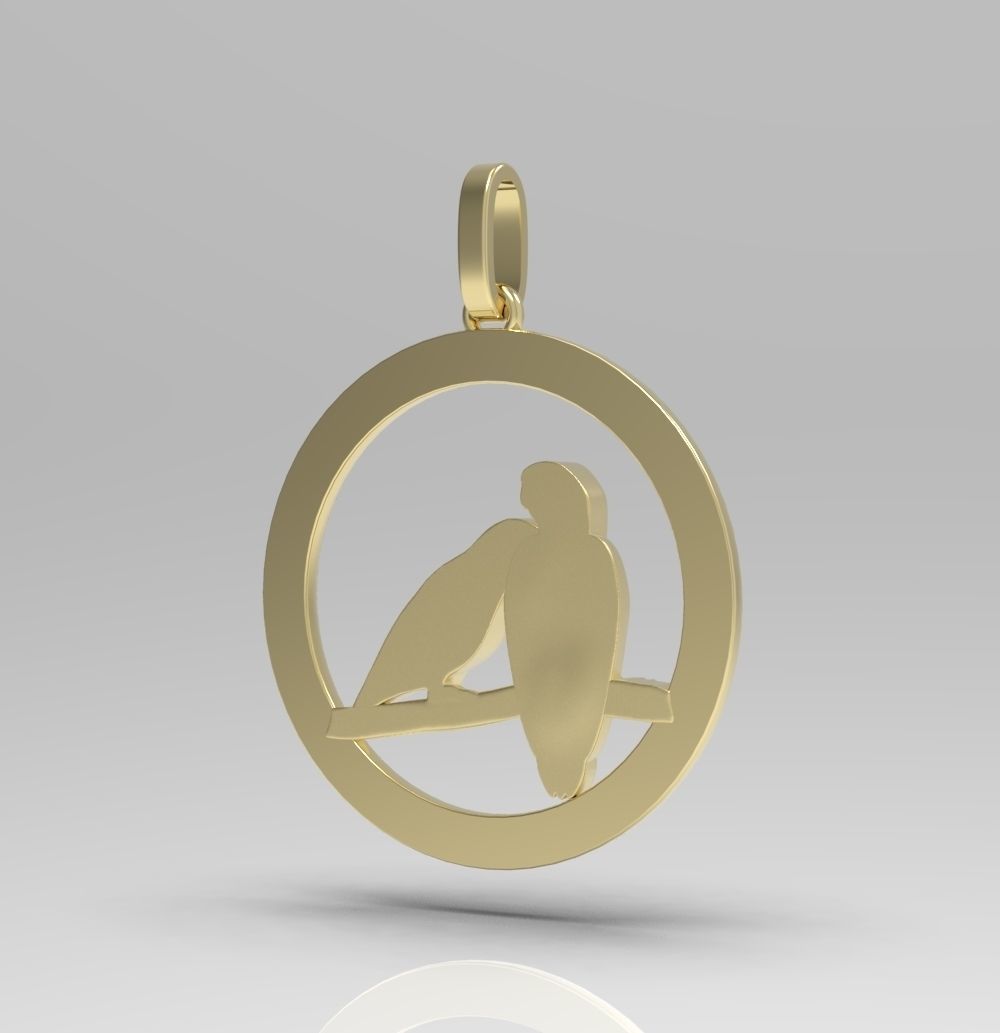 Pendant Parrot 3D print model_12