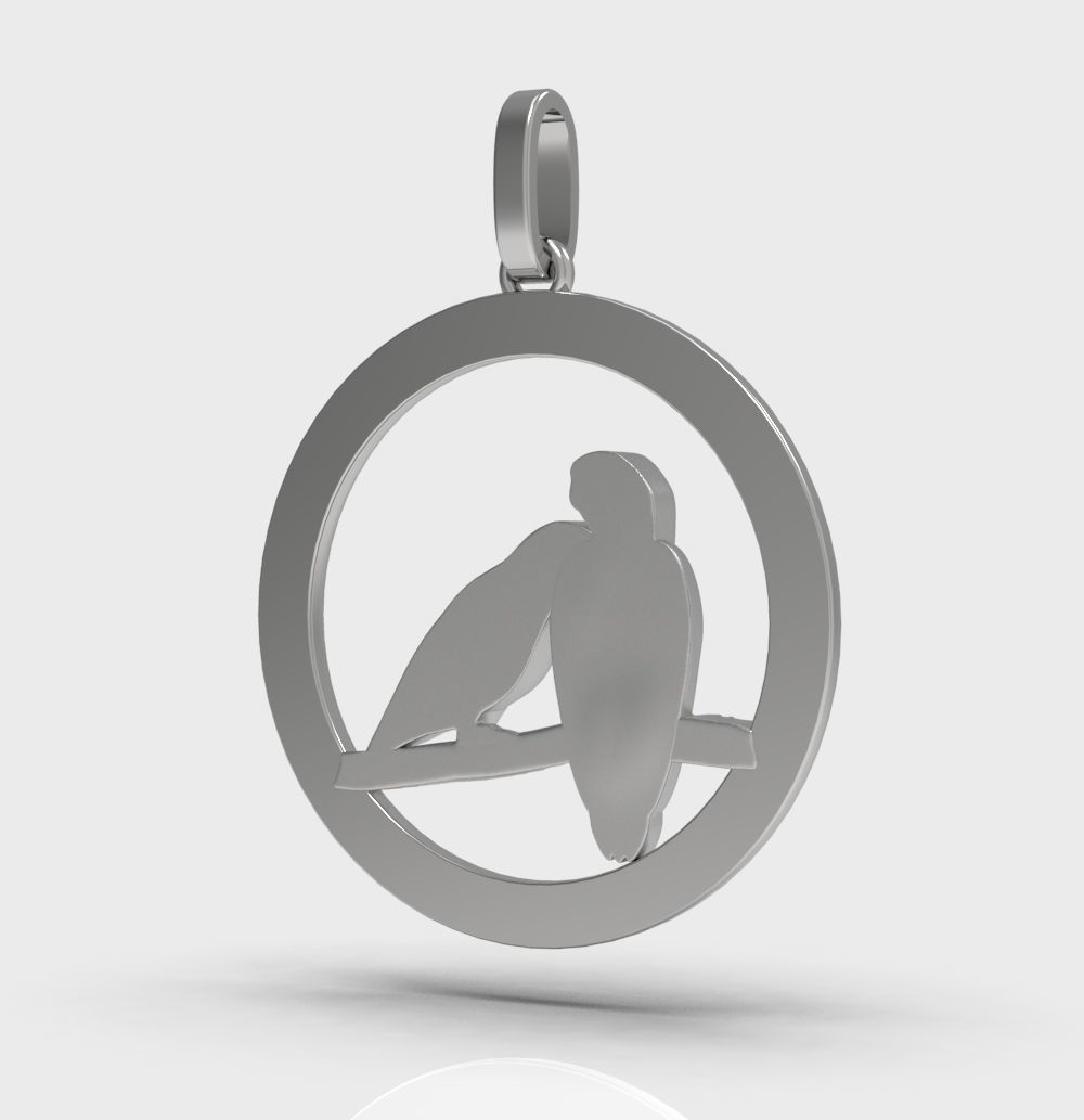 Pendant Parrot 3D print model_23