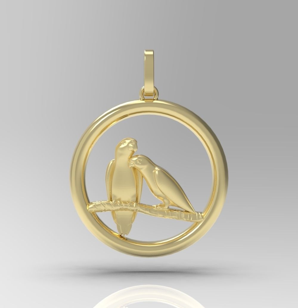 Pendant Parrot 3D print model_3