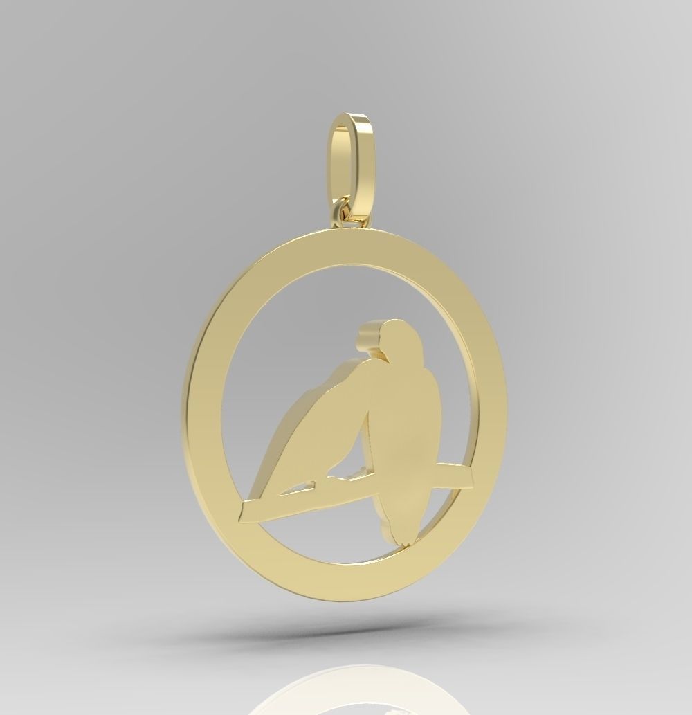 Pendant Parrot 3D print model_11