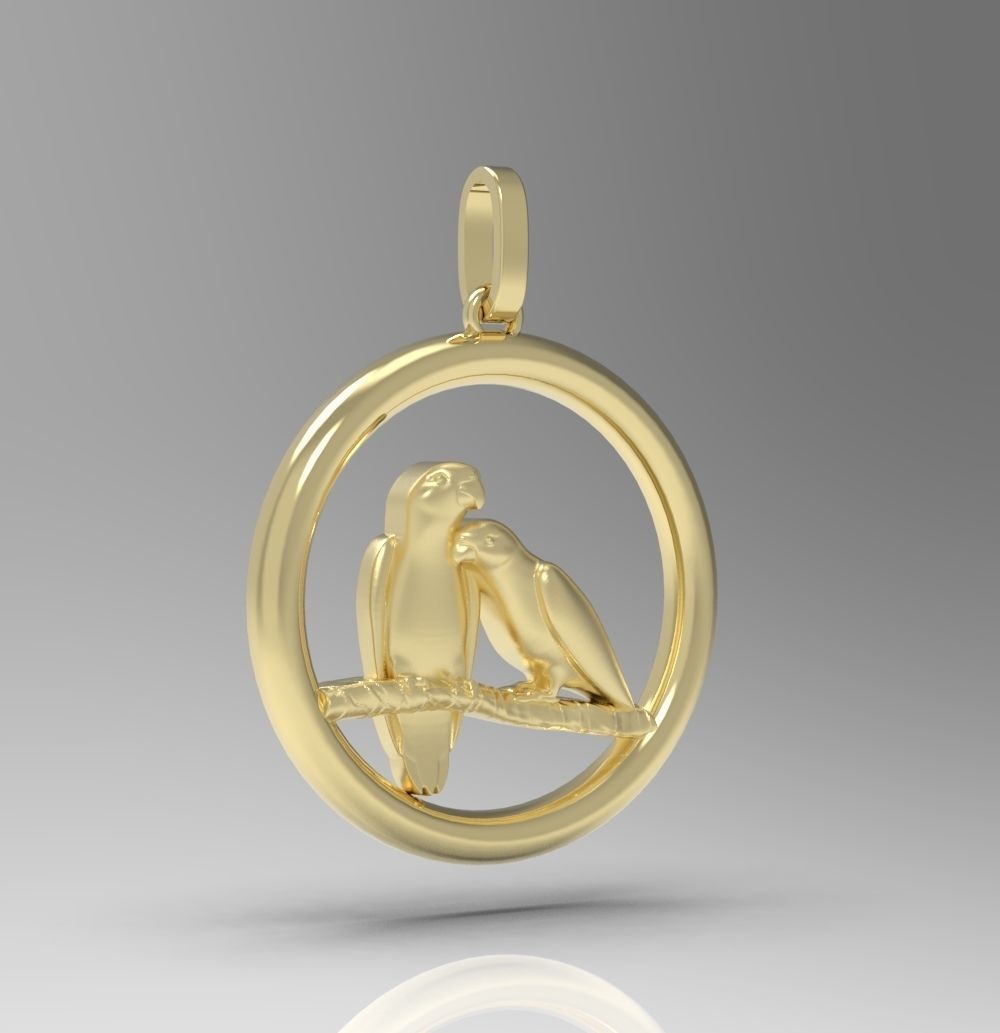 Pendant Parrot 3D print model_16