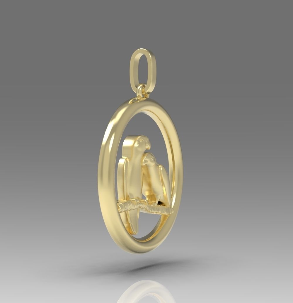 Pendant Parrot 3D print model_15