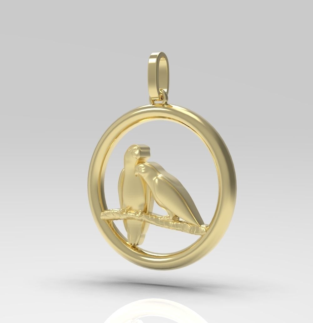 Pendant Parrot 3D print model_17