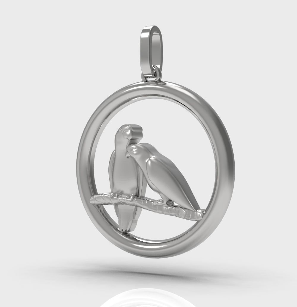 Pendant Parrot 3D print model_28