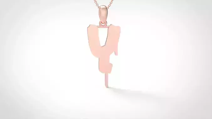 Model 1025 Y Russelot Initial Letter Alphabet Pendant