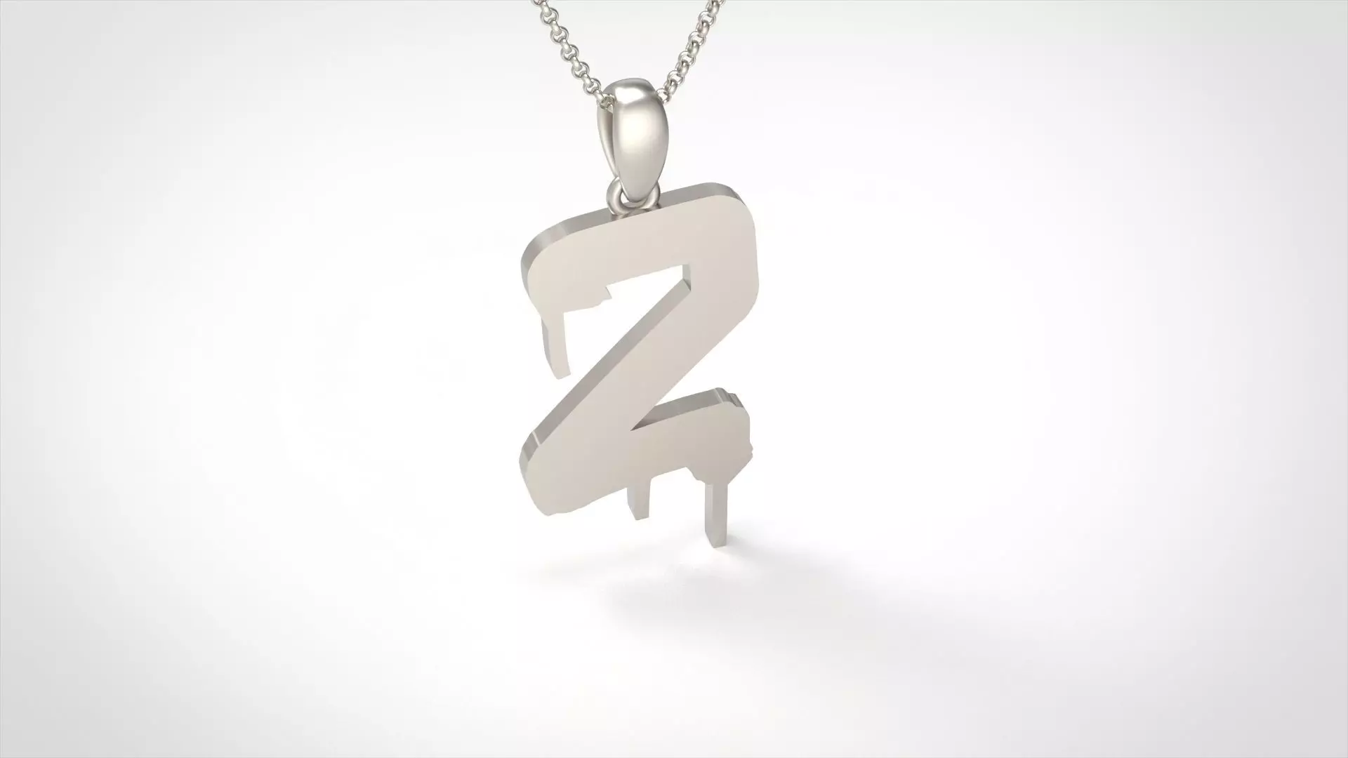 Model 1026 Z Russelot Initial Letter Alphabet Pendant 3D print model_0
