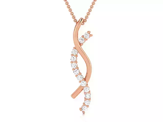 Diamond Charms Pendant 3dm render Detail