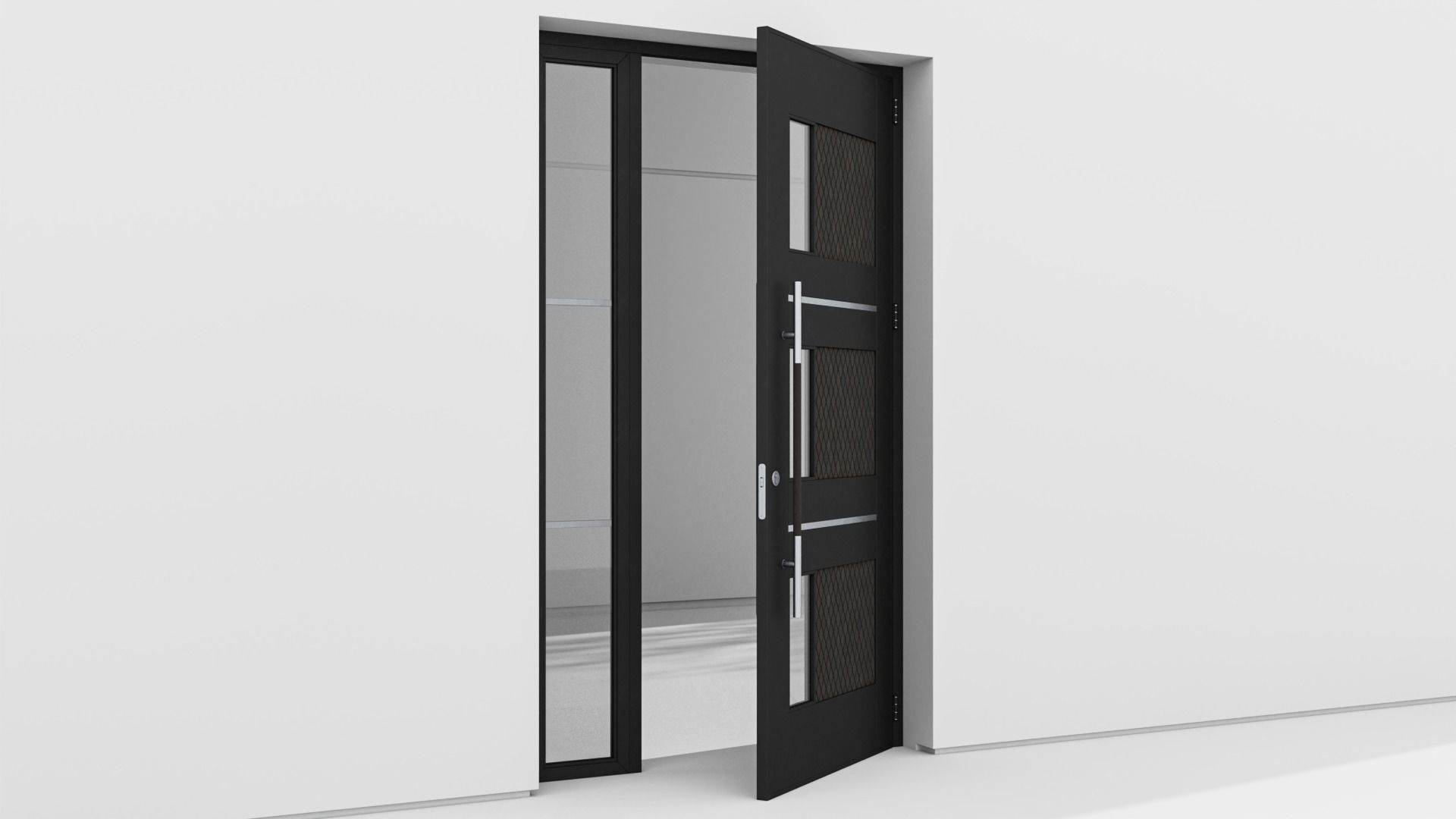 Aluminium door 142 3D model_3