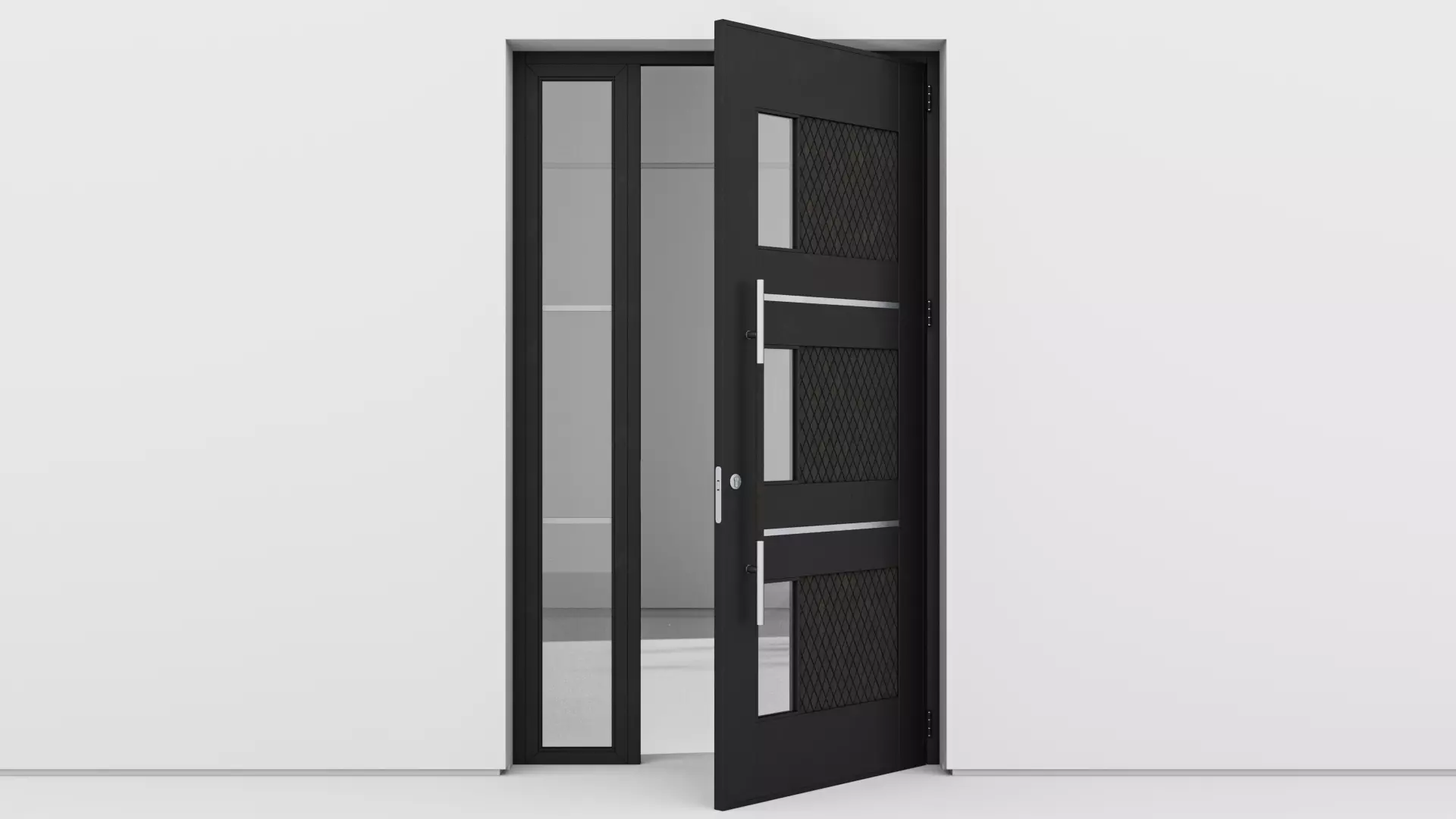 Aluminium door 142 3D model_0