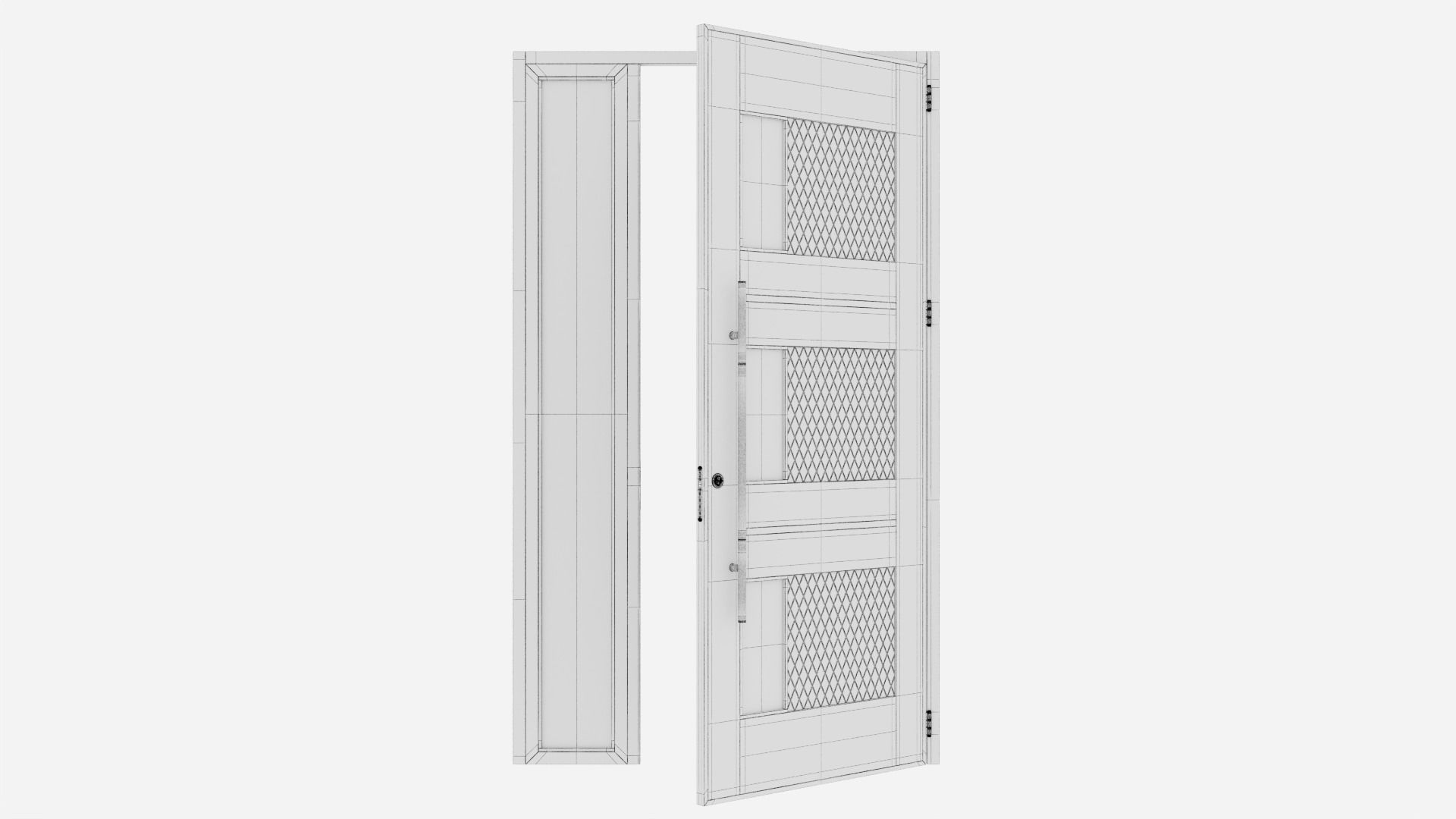 Aluminium door 142 3D model_6