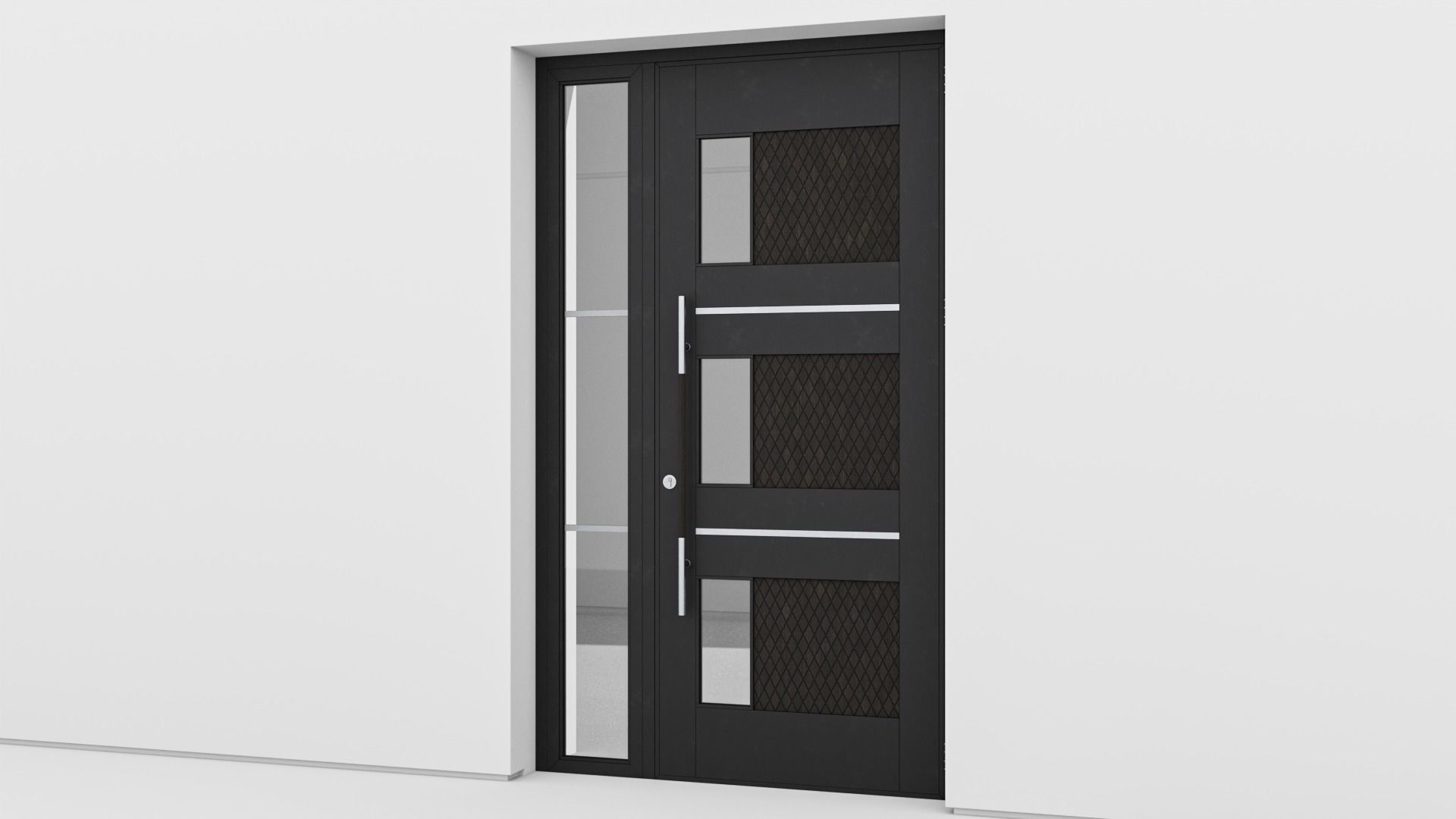 Aluminium door 142 3D model_2
