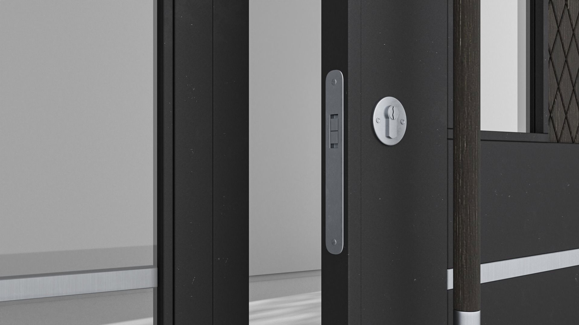 Aluminium door 142 3D model_4