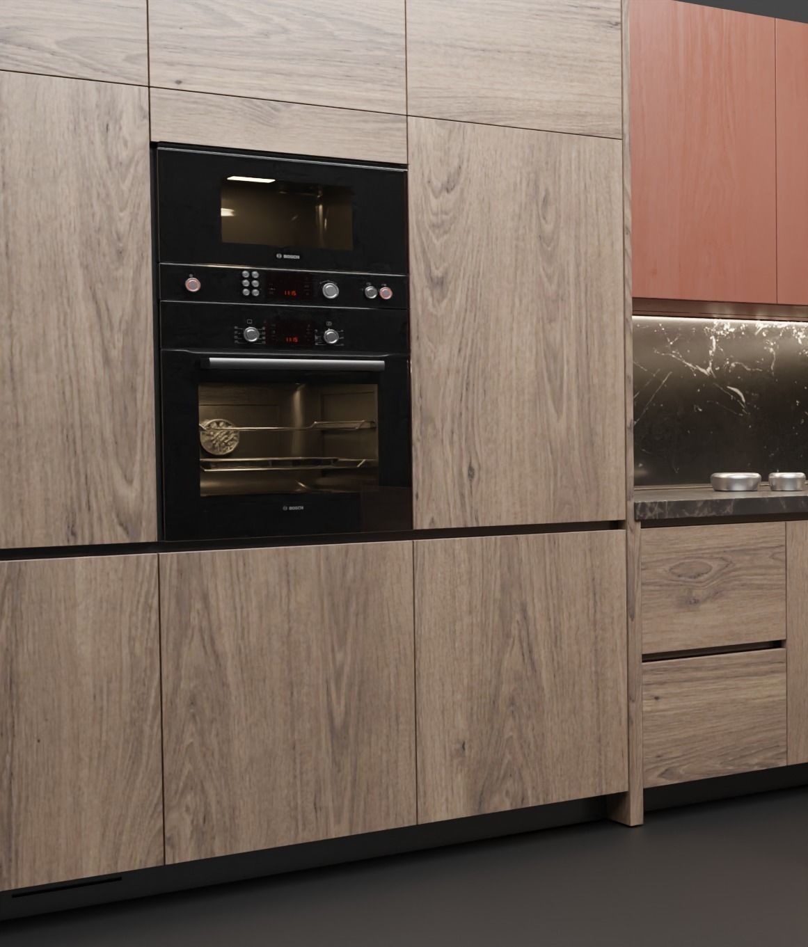 Modern Kitchen Set 3d model Low-poly 3D model_3