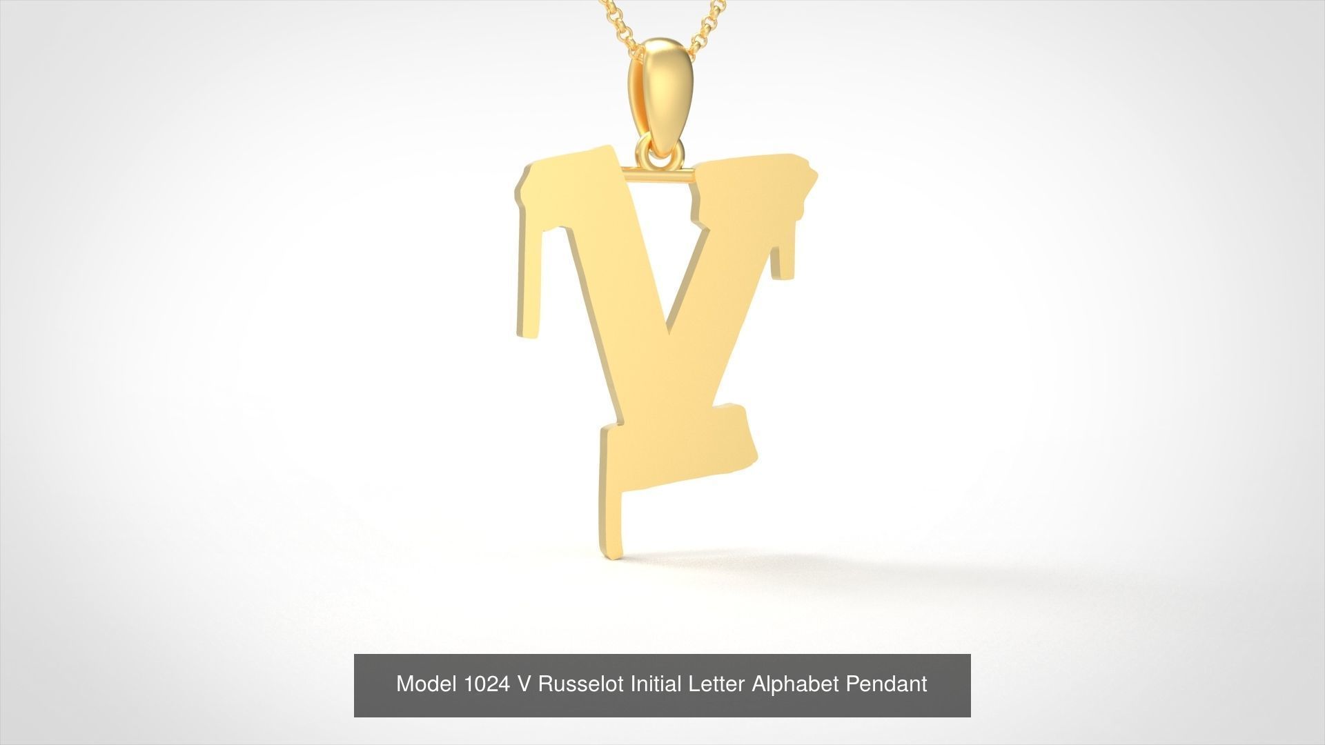 Russelot Initial Letter Alphabet Pendant Collection _24
