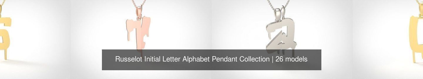 Russelot Initial Letter Alphabet Pendant Collection _3