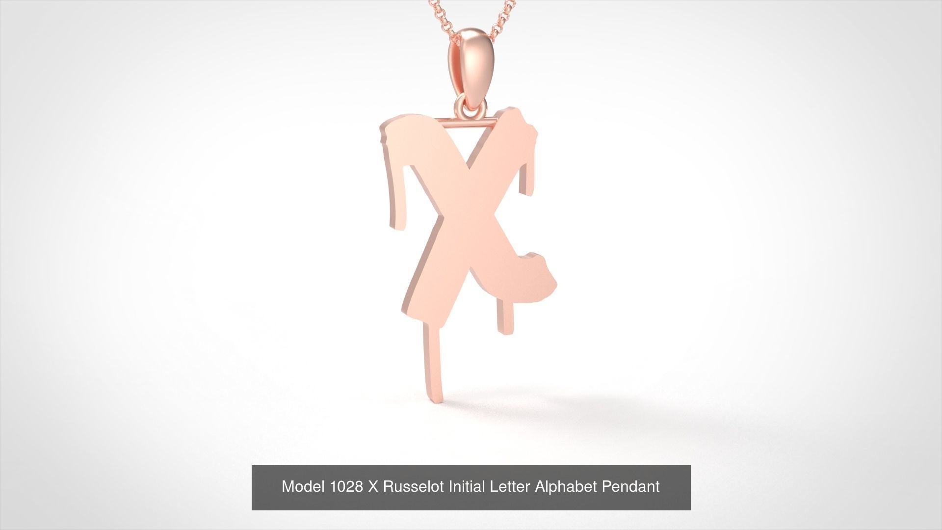 Russelot Initial Letter Alphabet Pendant Collection _28
