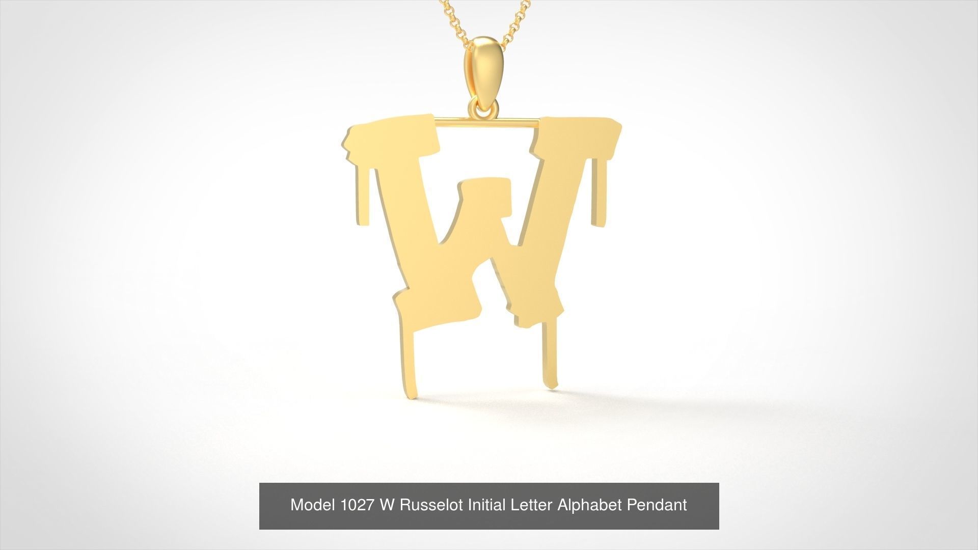 Russelot Initial Letter Alphabet Pendant Collection _27