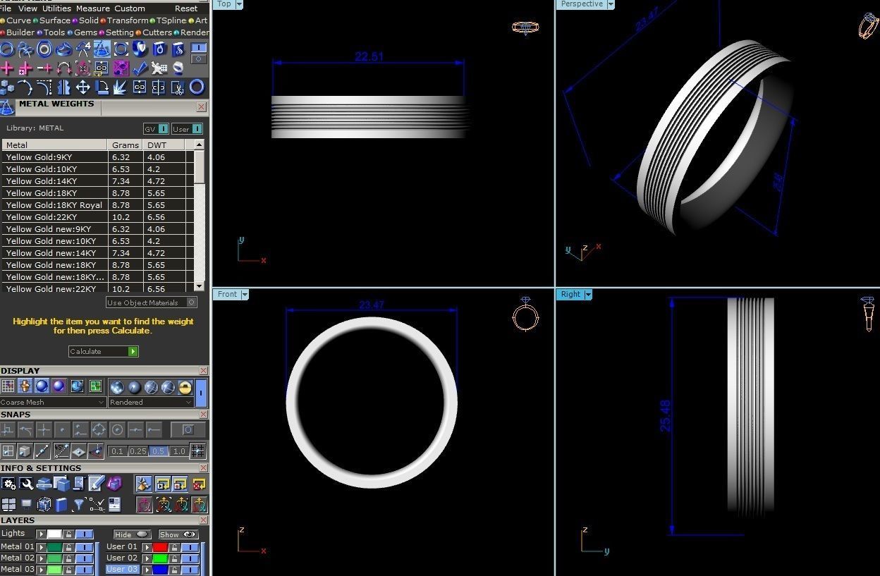 Band Ring 3D print model_5