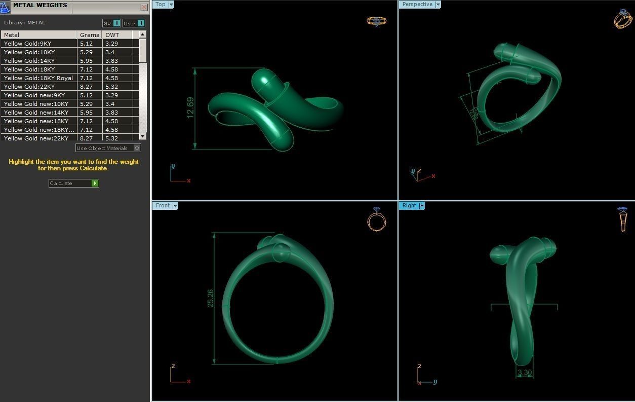 Women Ring  3D print model_5