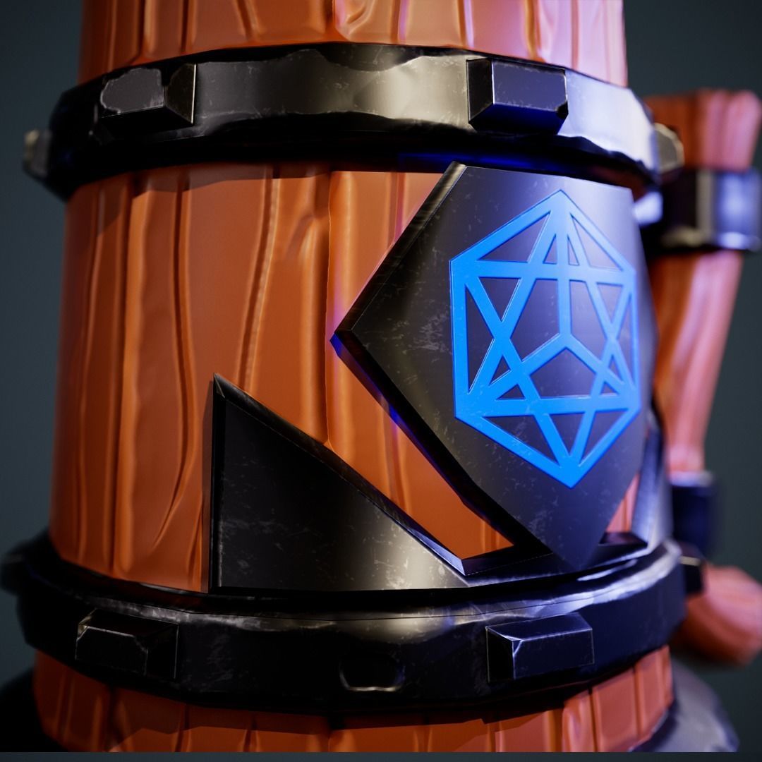 Mug Stilized Low-poly 3D model_3