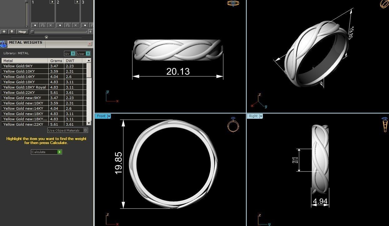 Band Ring 3D print model_5