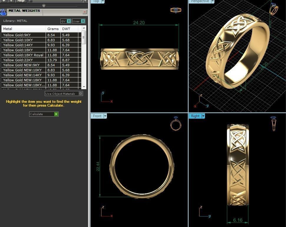 Band Ring 3D print model_3