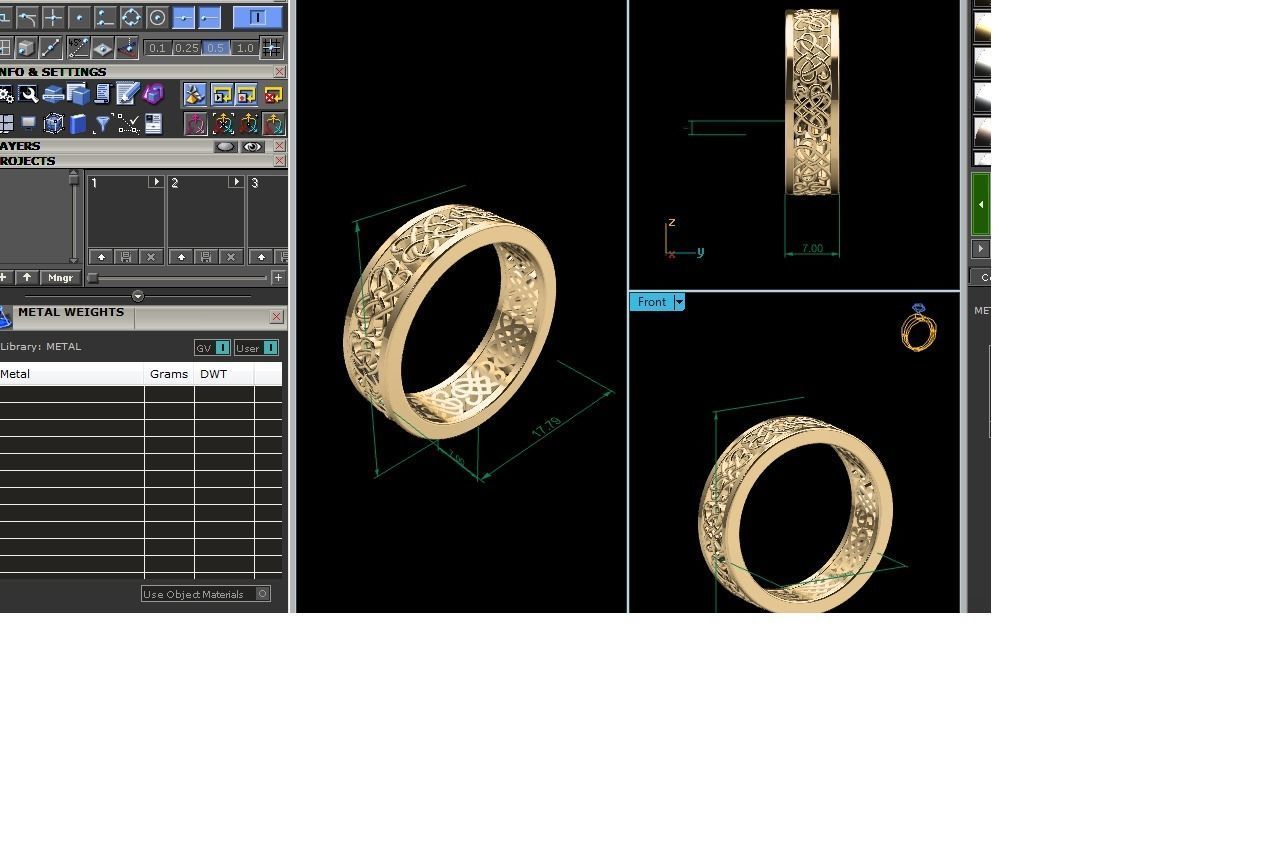 Band Ring 3D print model_4