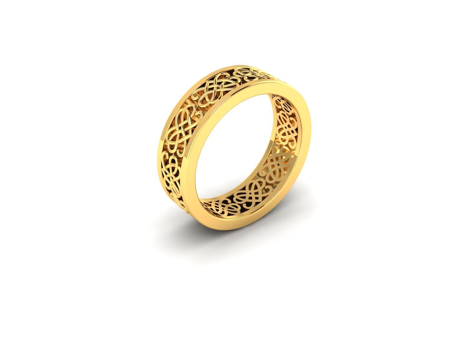 Band Ring 3D print model_5