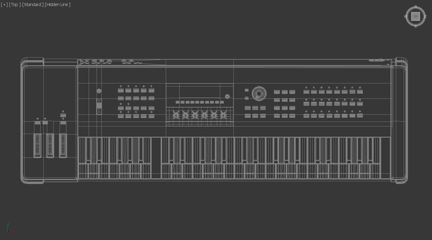 Keyboard yamaha xylo synthesizer 3D model_10