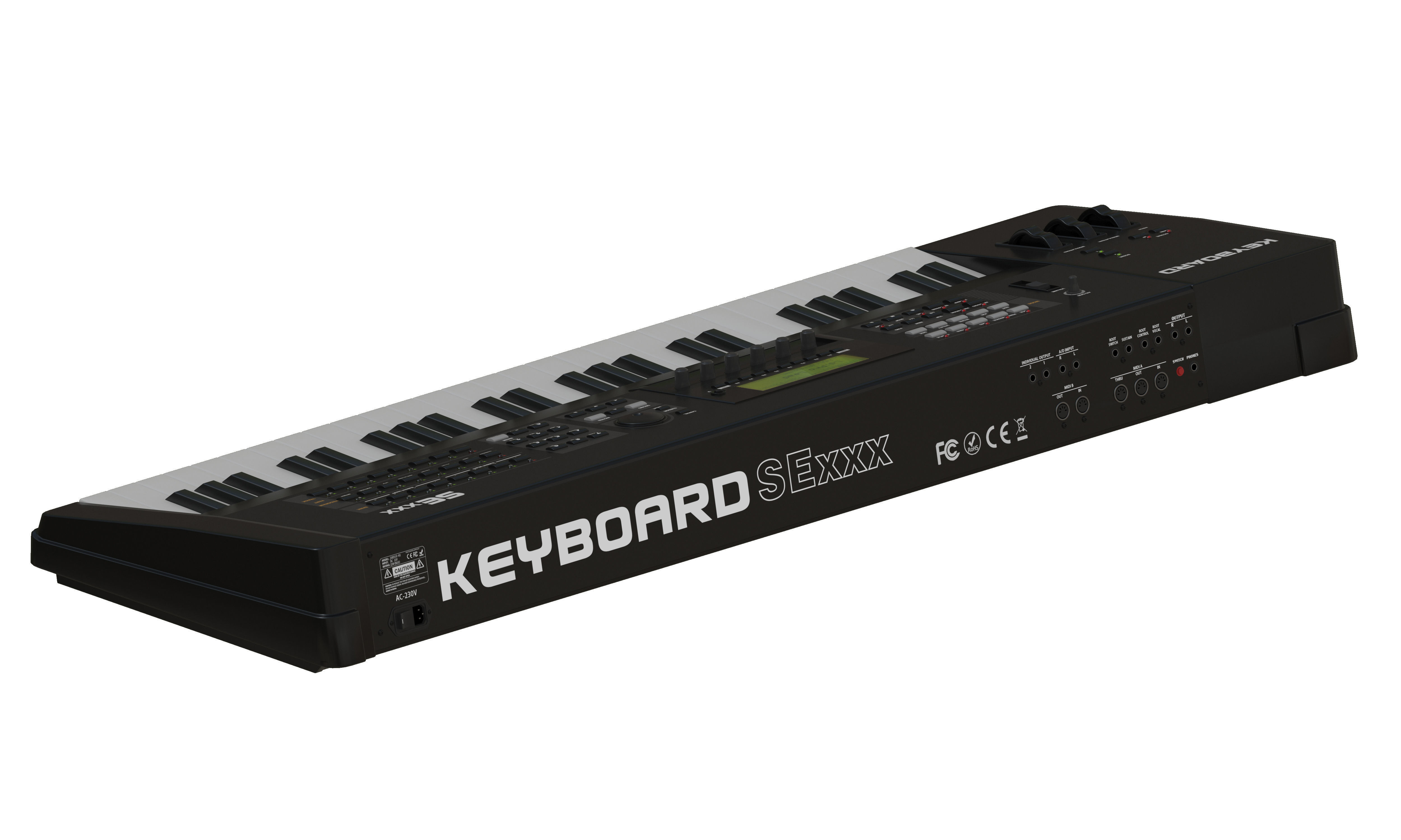 Keyboard yamaha xylo synthesizer 3D model_4