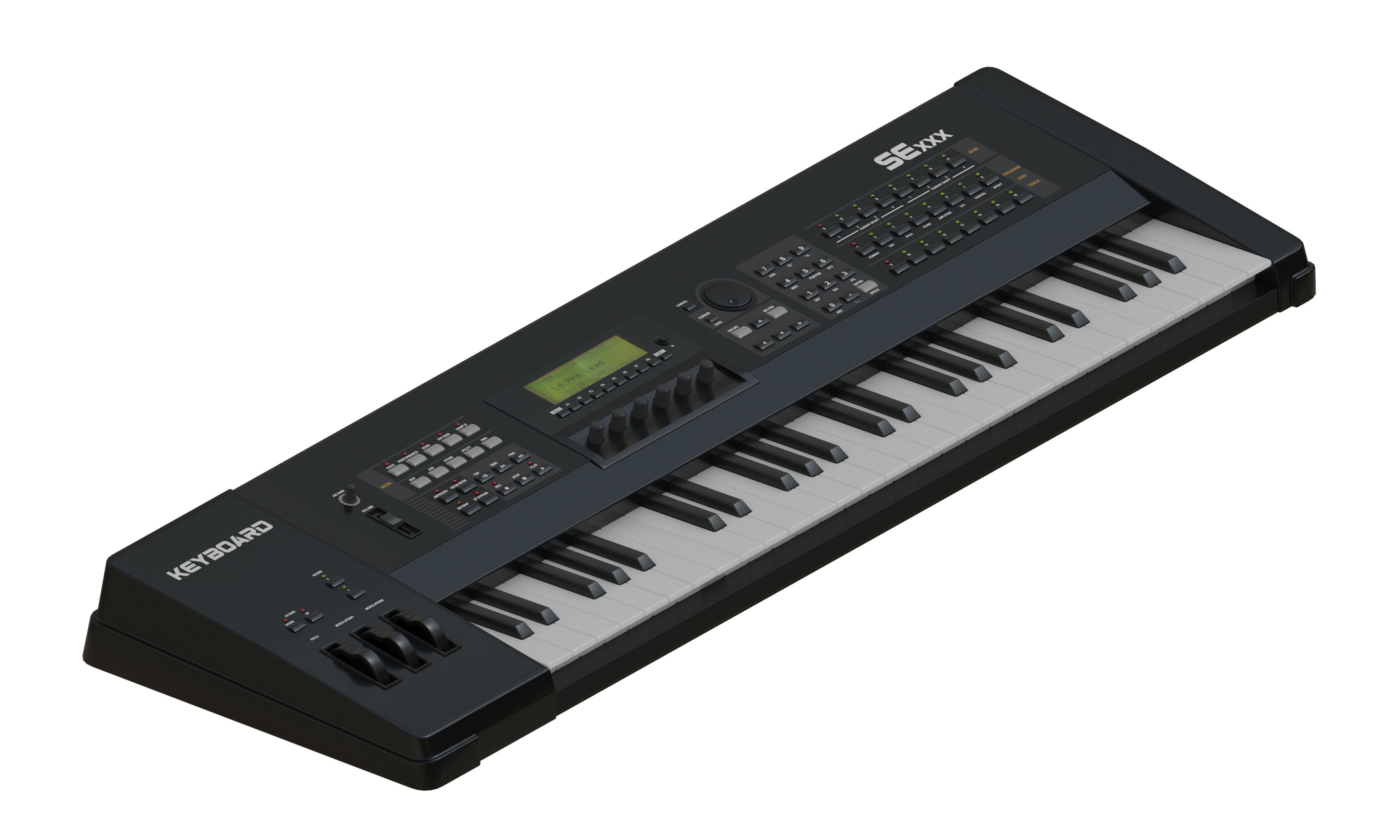 Keyboard yamaha xylo synthesizer 3D model_1