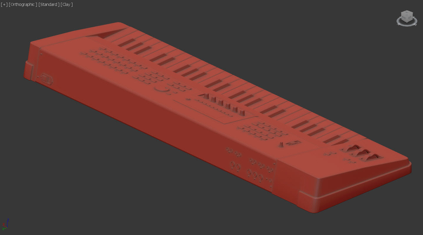 Keyboard yamaha xylo synthesizer 3D model_5