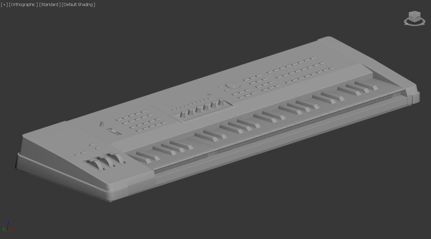 Keyboard yamaha xylo synthesizer 3D model_6