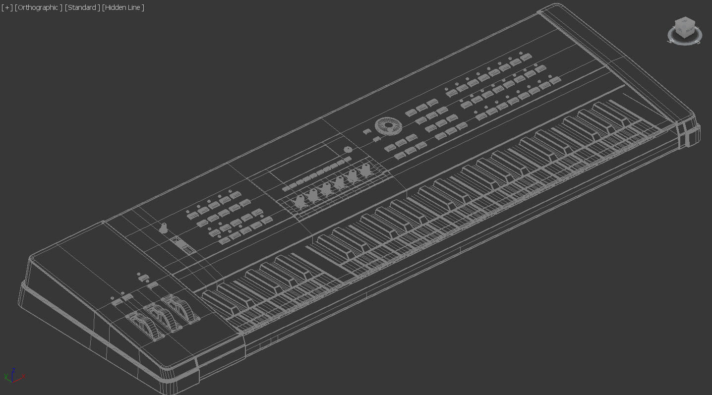 Keyboard yamaha xylo synthesizer 3D model_9