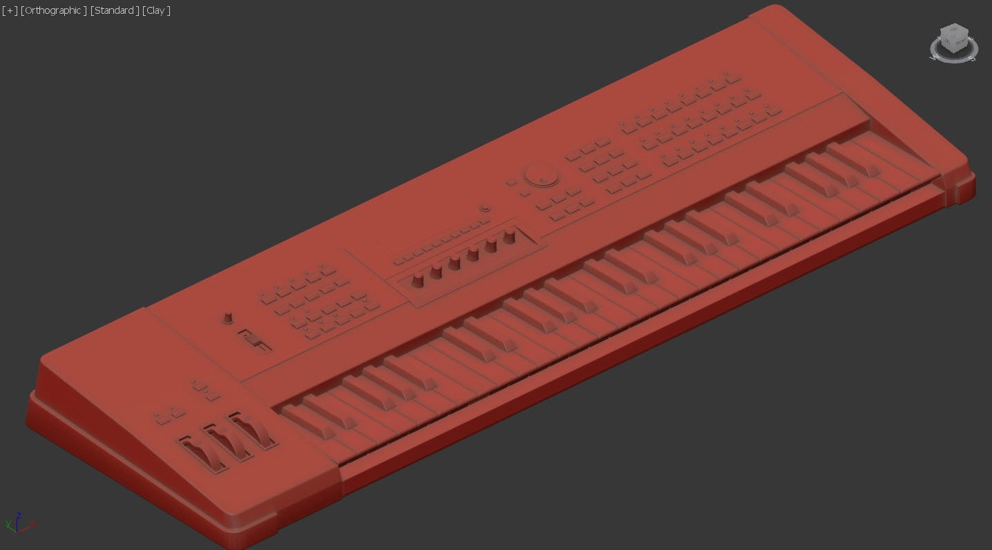 Keyboard yamaha xylo synthesizer 3D model_7