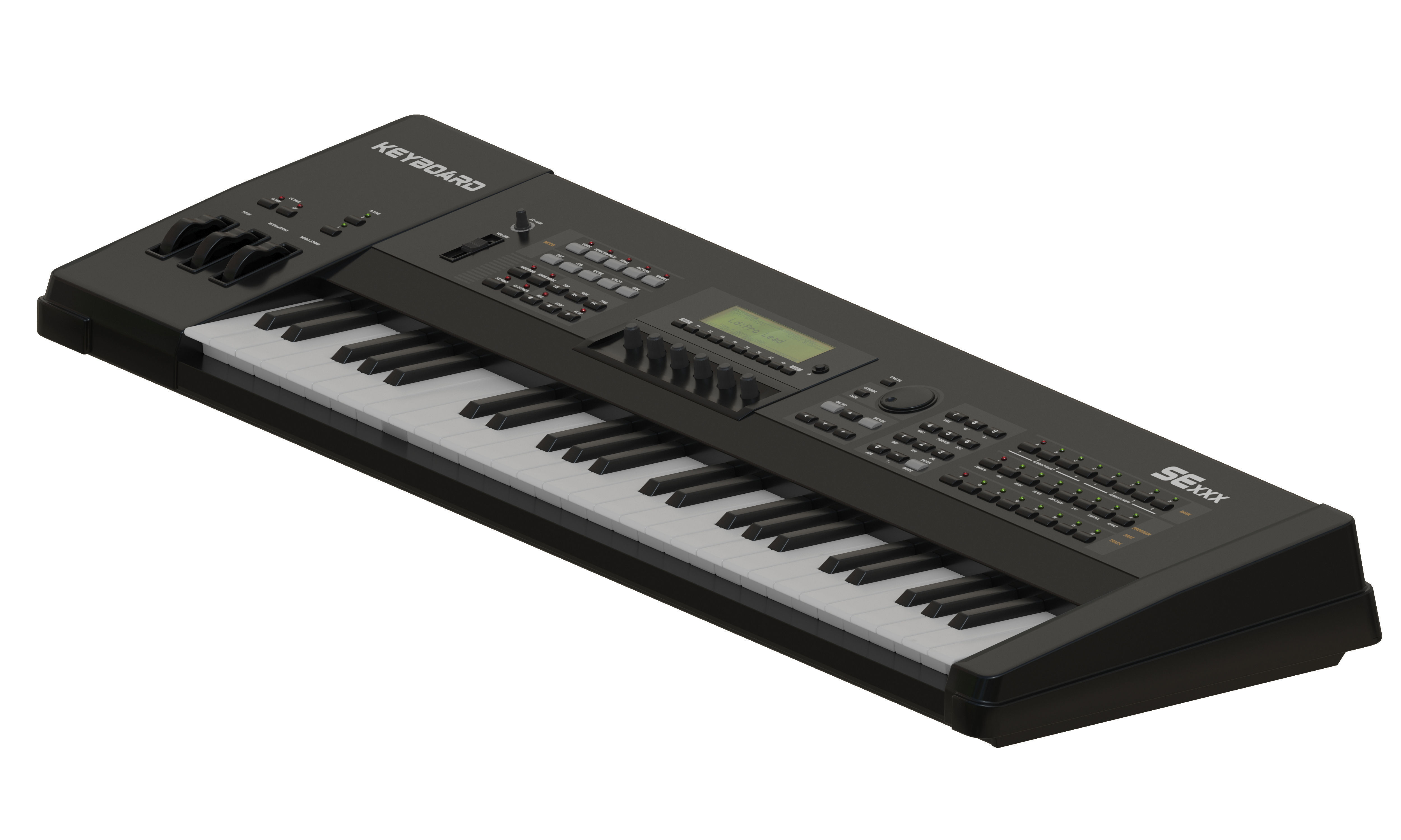 Keyboard yamaha xylo synthesizer 3D model_2