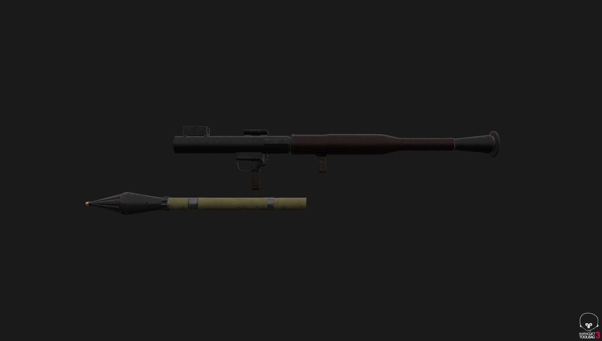 RPG Rocket Launcher High Detail 3D model_14