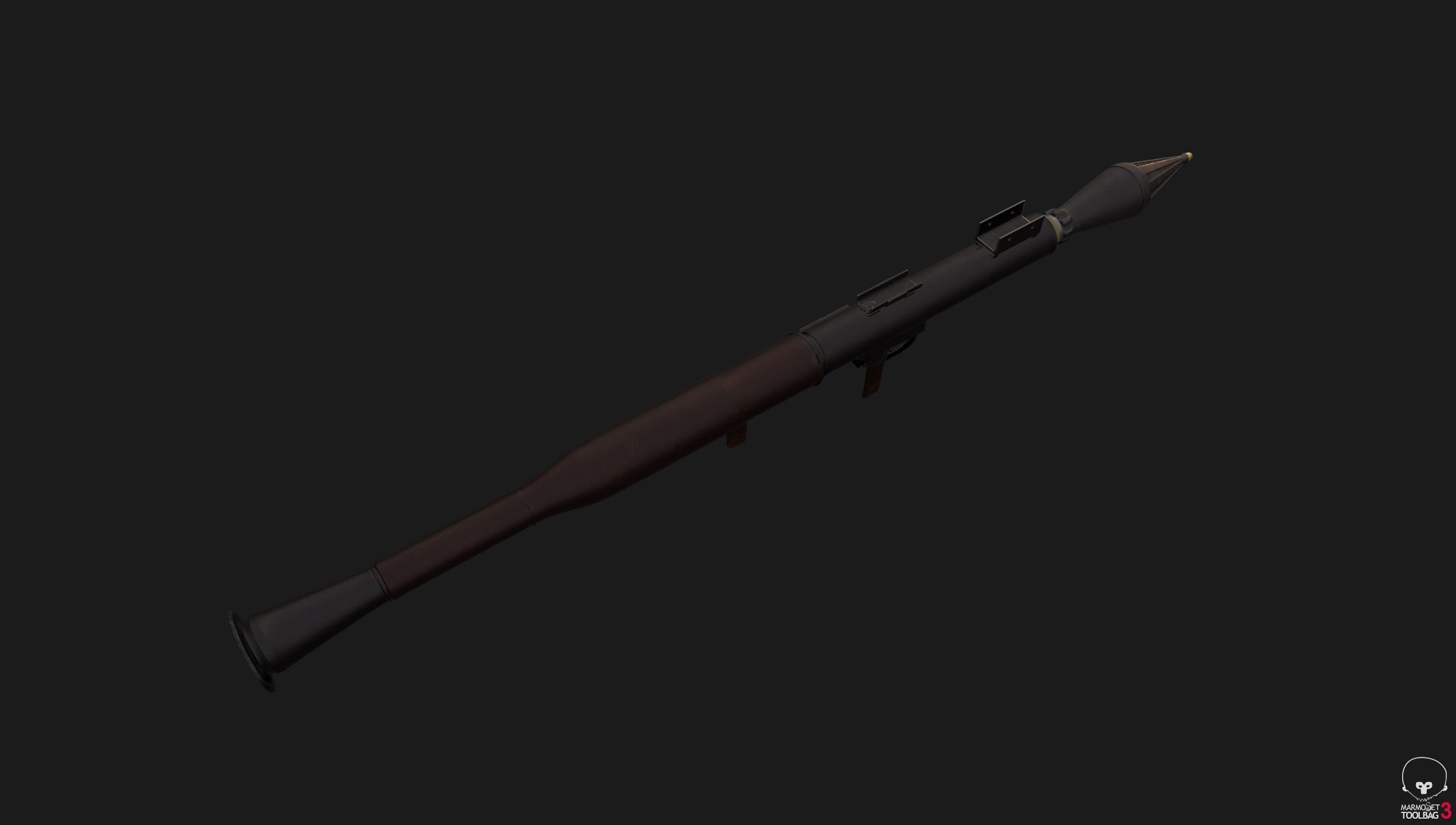 RPG Rocket Launcher High Detail 3D model_11